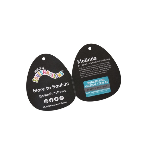 12” Squishmallow Malinda White Bull Terrier Jazwares Official KellyToy - Picture 5 of 6